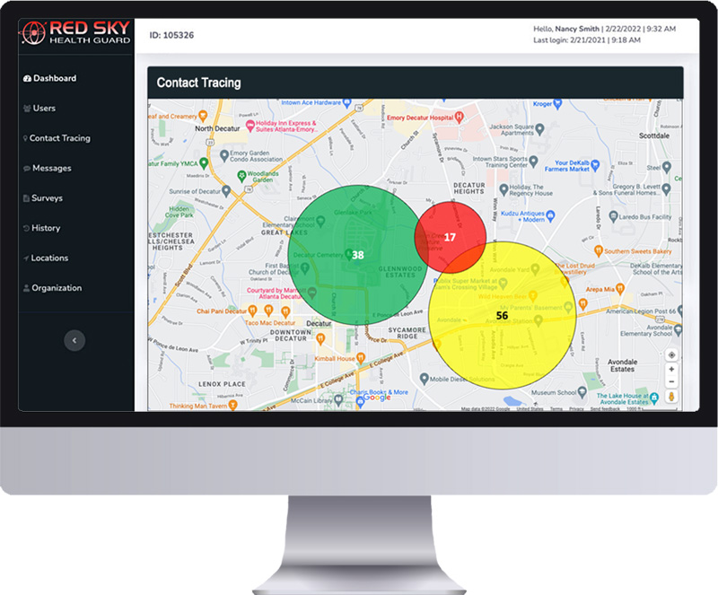 Red Sky Health Guard Cloud Dashboard